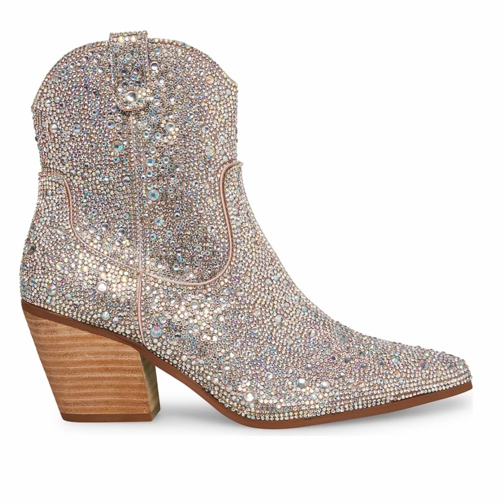 Betsy Johnson Diva rhinestone boots-size 7.5 worn once to ACM show in Nashville